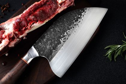 Hammer brushed kitchen knife (Color: Silver)