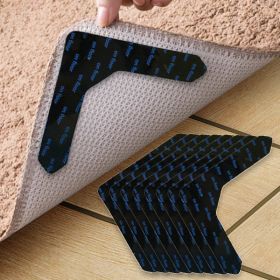 4/8pcs High Quality Non-slip Anti-drill Carpet Stickers Suitable For Living Room Dining Room Bathroom Rugs (Quantity: 8pcs)