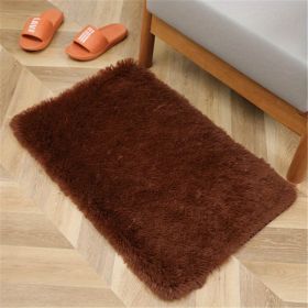 1pc, Luxury Soft Plush Shaggy Area Rugs for Bedroom, Living Room, and Nursery - Non-Slip, Washable (Color: Coffee, size: 19.69*31.5inch)