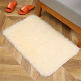 1pc, Luxury Soft Plush Shaggy Area Rugs for Bedroom, Living Room, and Nursery - Non-Slip, Washable (Color: Cream Color, size: 19.69*31.5inch)